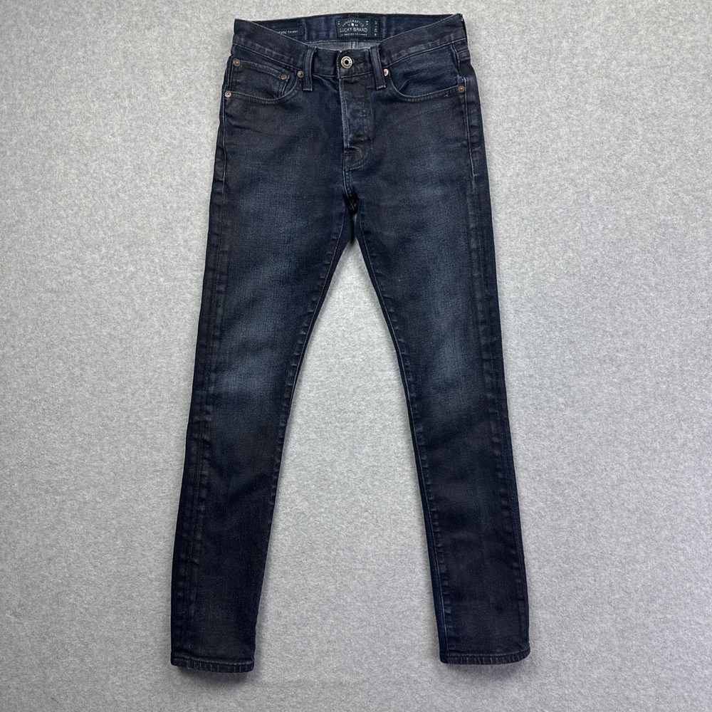 Lucky Brand Men's 1 Authentic Skinny Button Fly Jeans Aquatic Park Size‎ 28x32